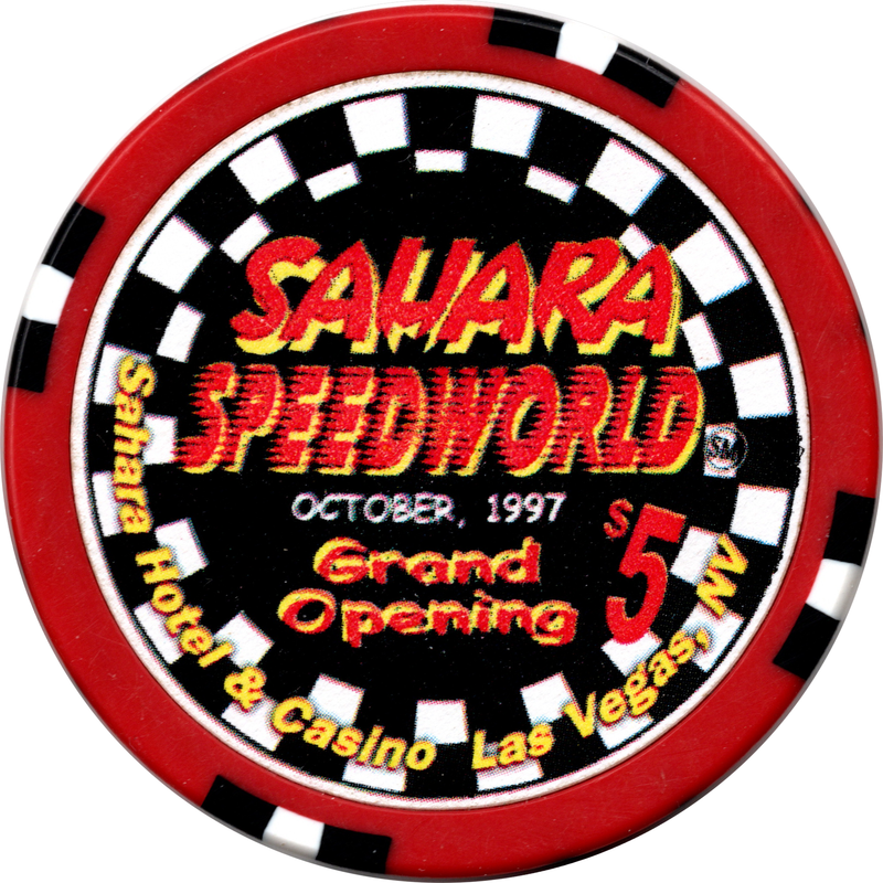 Sahara Casino Las Vegas Nevada $5 Speedworld 500k Chip 1997