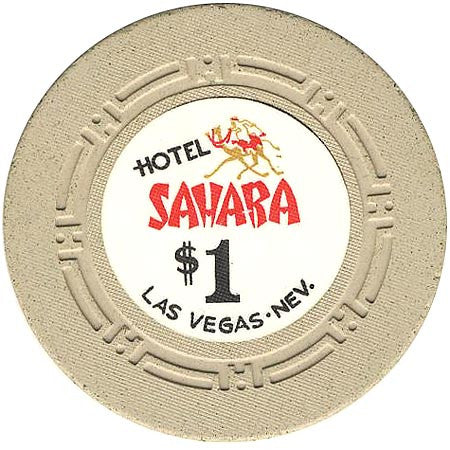 Hotel Sahara Las Vegas $1 (beige) chip 1960s - Spinettis Gaming