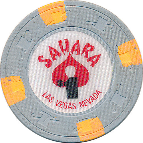 Sahara $1 (gray) chip Without Face - Spinettis Gaming - 1
