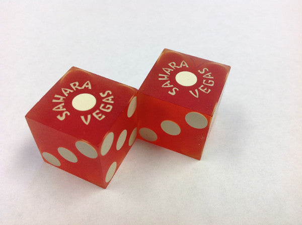 Sahara Hotel and Casino Used Red Dice From the 1970's, Pair - Spinettis Gaming - 3
