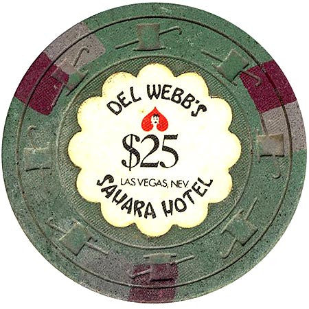 Sahara Casino Las Vegas Del Webb's $25 chip 1961 - Spinettis Gaming - 2