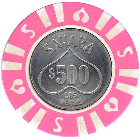 Sahara Hotel $500 (pink/white) chip - Spinettis Gaming - 2