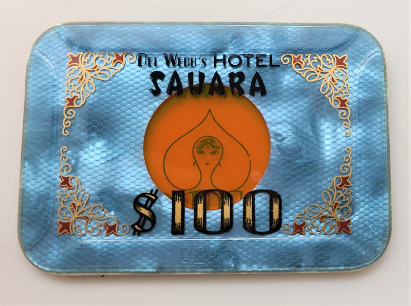 Del Webb's Sahara Casino Las Vegas Nevada $100 Plaque