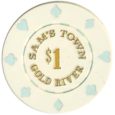 Sam's Town $1 (white) chip - Spinettis Gaming - 2