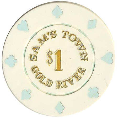 Sam's Town $1 (white) chip - Spinettis Gaming - 1