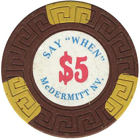 Say When $5 (brown) chip - Spinettis Gaming - 2