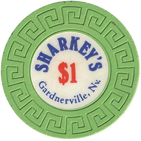 Sharkey's $1 (green) (Large Key Mold) chip - Spinettis Gaming - 2