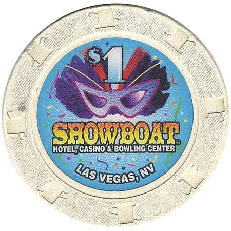 Showboat $1 (white) chip - Spinettis Gaming - 1