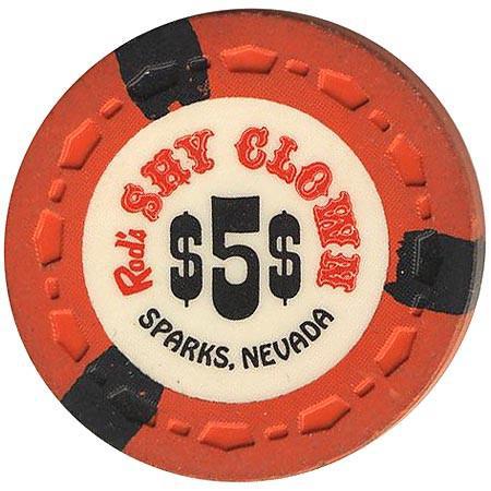 Shy Clown $5 (orange) Small-Crown-chip - Spinettis Gaming - 2