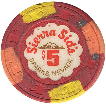 Sierra Sid's $5 (red) chip - Spinettis Gaming - 2