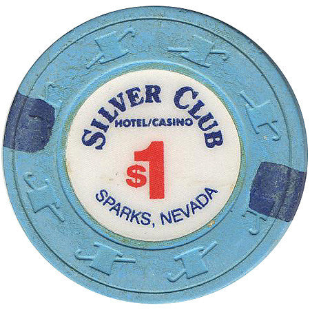 Silver Club $1 (blue) chip - Spinettis Gaming - 2