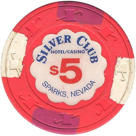 Silver Club $5 (pink) chip - Spinettis Gaming - 2