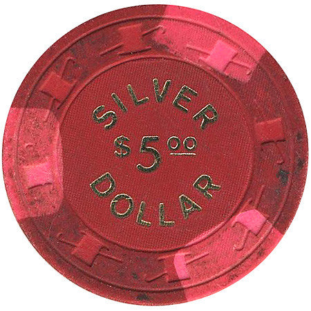 Silver Dollar $5 (red) chip - Spinettis Gaming - 2