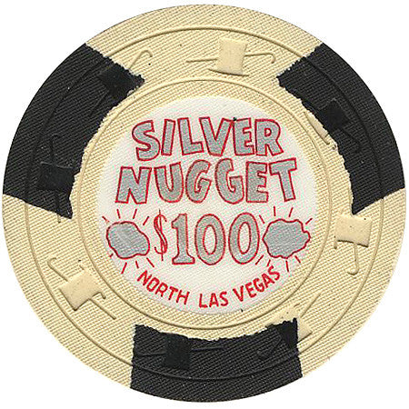 Silver Nugget $100 (beige) chip - Spinettis Gaming - 1