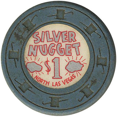 Silver Nugget $1 (gray) chip - Spinettis Gaming - 1