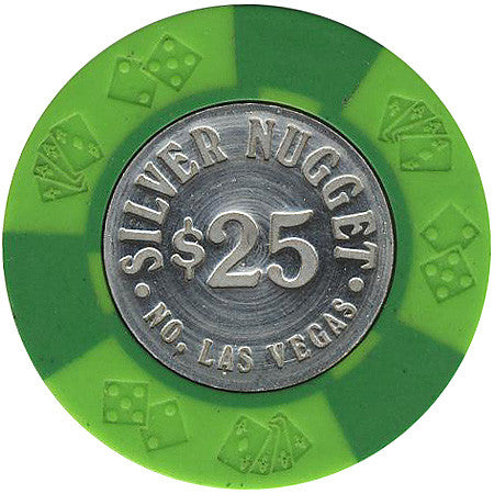 Silver Nugget $25 (green) chip - Spinettis Gaming - 1