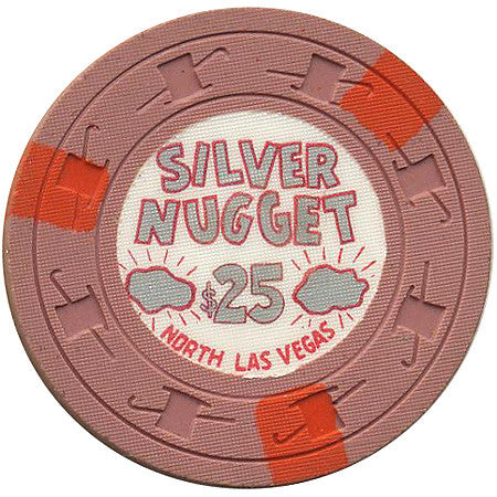 Silver Nugget $25 (salmon) chip - Spinettis Gaming - 2