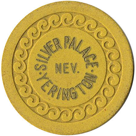 Silver Palace Yerington Roulette chip (yellow) - Spinettis Gaming