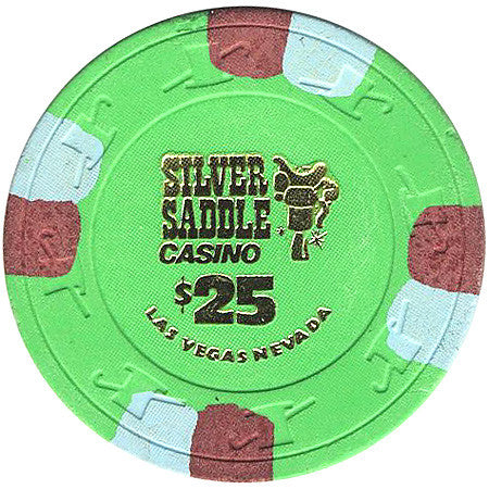 Silver Saddle $25 (green) chip - Spinettis Gaming - 1