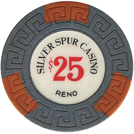 Silver Spur $25 (gray) chip - Spinettis Gaming - 2