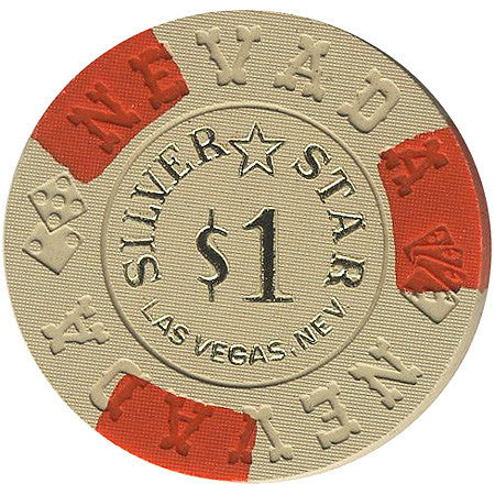 Silver Star Casino Las Vegas $1 (beige) chip Nevada Mold - Spinettis Gaming