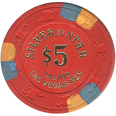 Silver Star $5 (red) chip - Spinettis Gaming