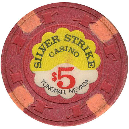 Silver Strike Casino $5 (red) chip - Spinettis Gaming - 2