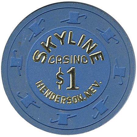 Skyline Casino $1 (blue) Hot Stamped chip - Spinettis Gaming - 1