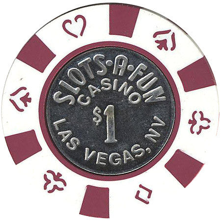 Slots A Fun Casino Las Vegas $1 Coin Inlay chip - Spinettis Gaming - 2