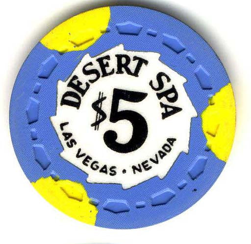 Desert Spa $5 (blue 1958) Chip - Spinettis Gaming - 1