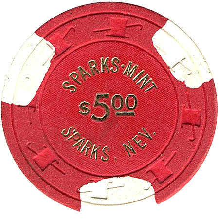 Sparks Mint $5 (red) chip - Spinettis Gaming - 1