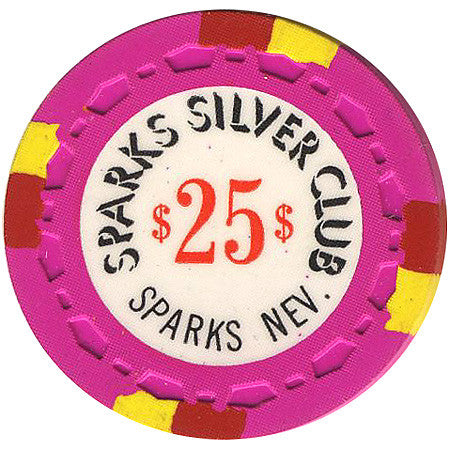 Silver Club $25 (pink) chip - Spinettis Gaming - 2