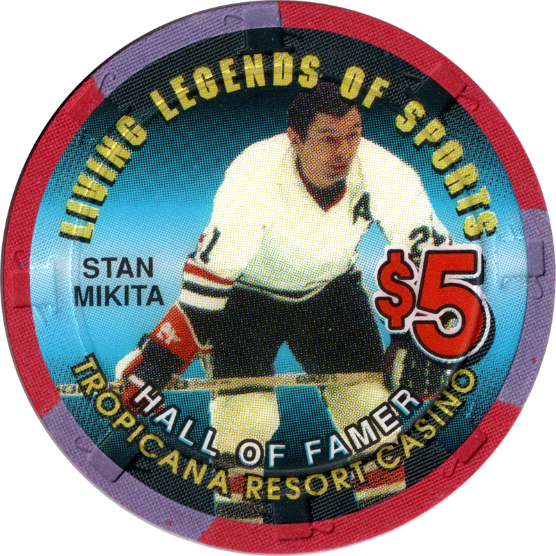 Tropicana Casino Las Vegas Nevada $5 Stan Mikita Living Legends of Sport Chip