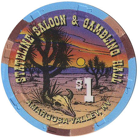 Stateline Saloon $1 (blue) chip - Spinettis Gaming - 2