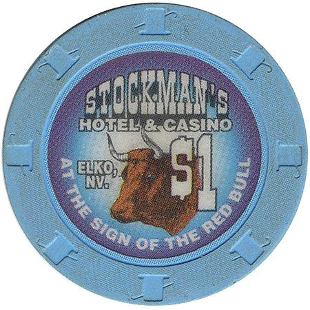 Stockman's Casino $1 (blue) chip - Spinettis Gaming - 1