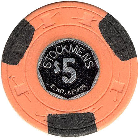 Stockmen's Casino $5 (orange) chip - Spinettis Gaming - 1