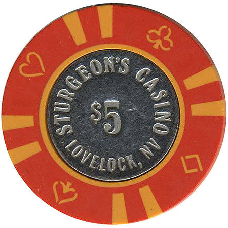 Sturgeon's Casino $5 (red) chip - Spinettis Gaming