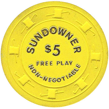 Sundowner Casino $5 (yellow) chip - Spinettis Gaming - 1