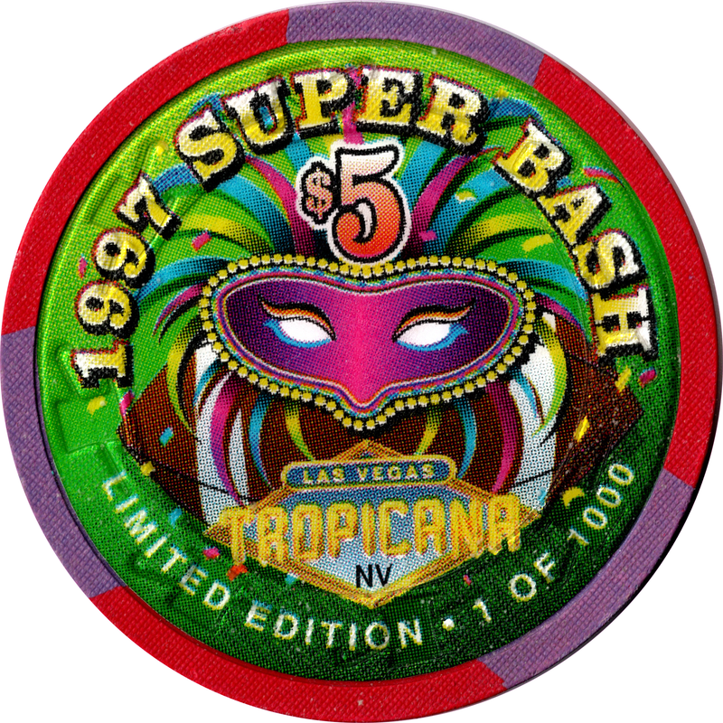 Tropicana Casino Las Vegas Nevada $5 Super Bash Chip 1997