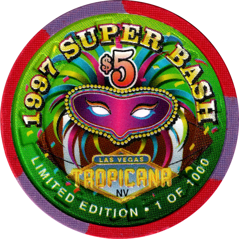 Tropicana Casino Las Vegas Nevada $5 Super Bash Chip 1997