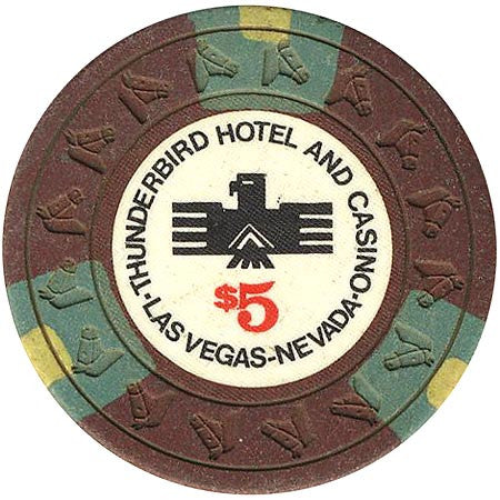 Thunderbird Casino Las Vegas $5 chip 1973 - Spinettis Gaming