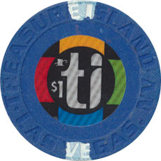 Treasure Island Casino Las Vegas Nevada $1 Chip 2010 Small Inlay