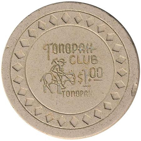Tonopah Club $1 (gray) chip - Spinettis Gaming - 1