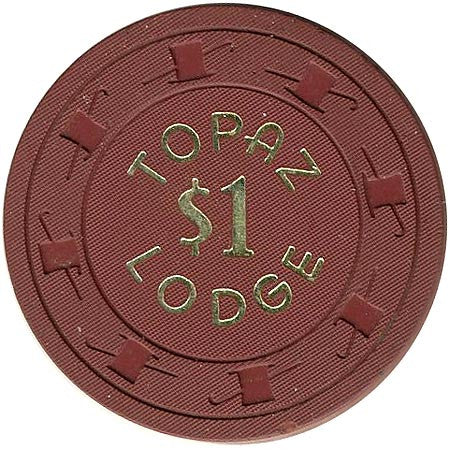 Topaz Lodge $1 (dk. brown) chip - Spinettis Gaming - 1