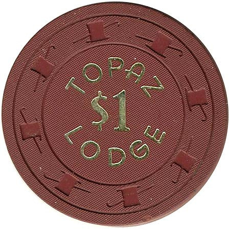 Topaz Lodge $1 (dk. brown) chip - Spinettis Gaming - 1