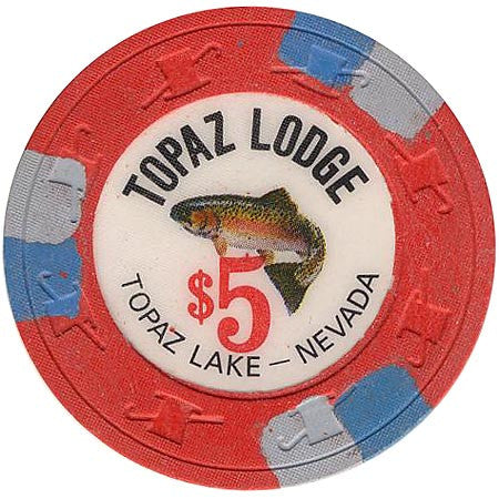 Topaz Lodge $5 (red) chip - Spinettis Gaming - 1