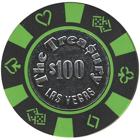 The Treasury Las Vegas $100 (black) chip - Spinettis Gaming - 2