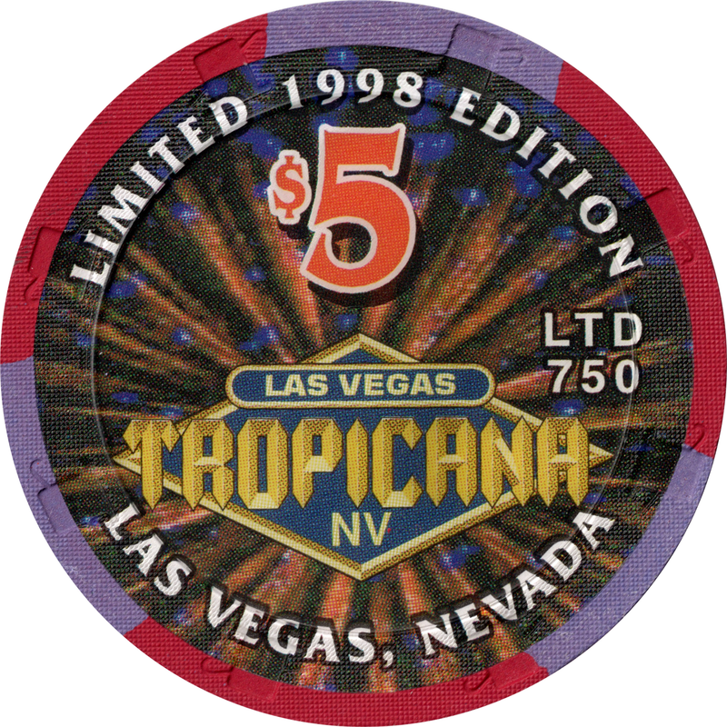 Tropicana Casino Las Vegas Nevada $5 4th of July 1998 Chip