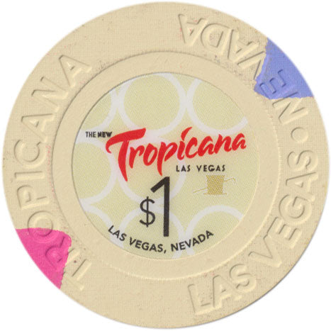 The New Tropicana Casino Las Vegas Nevada $1 Chip 2014 Small Inlay