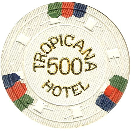 Tropicana 500 (white) chip - Spinettis Gaming - 1